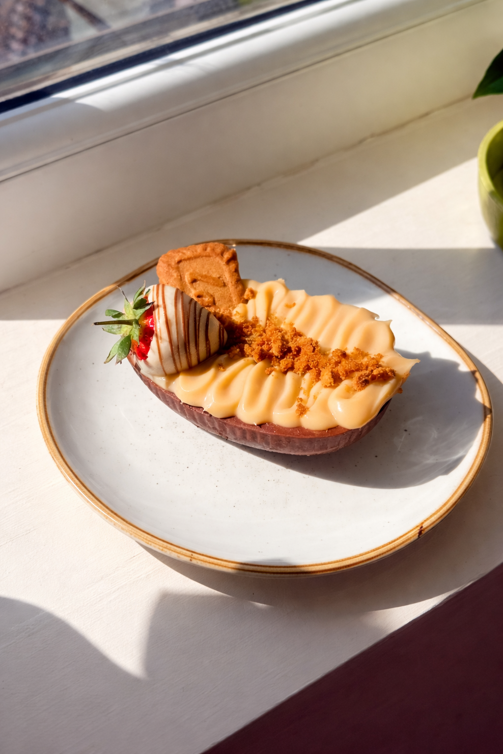 Strawberry & Biscoff Loaded Easter Egg