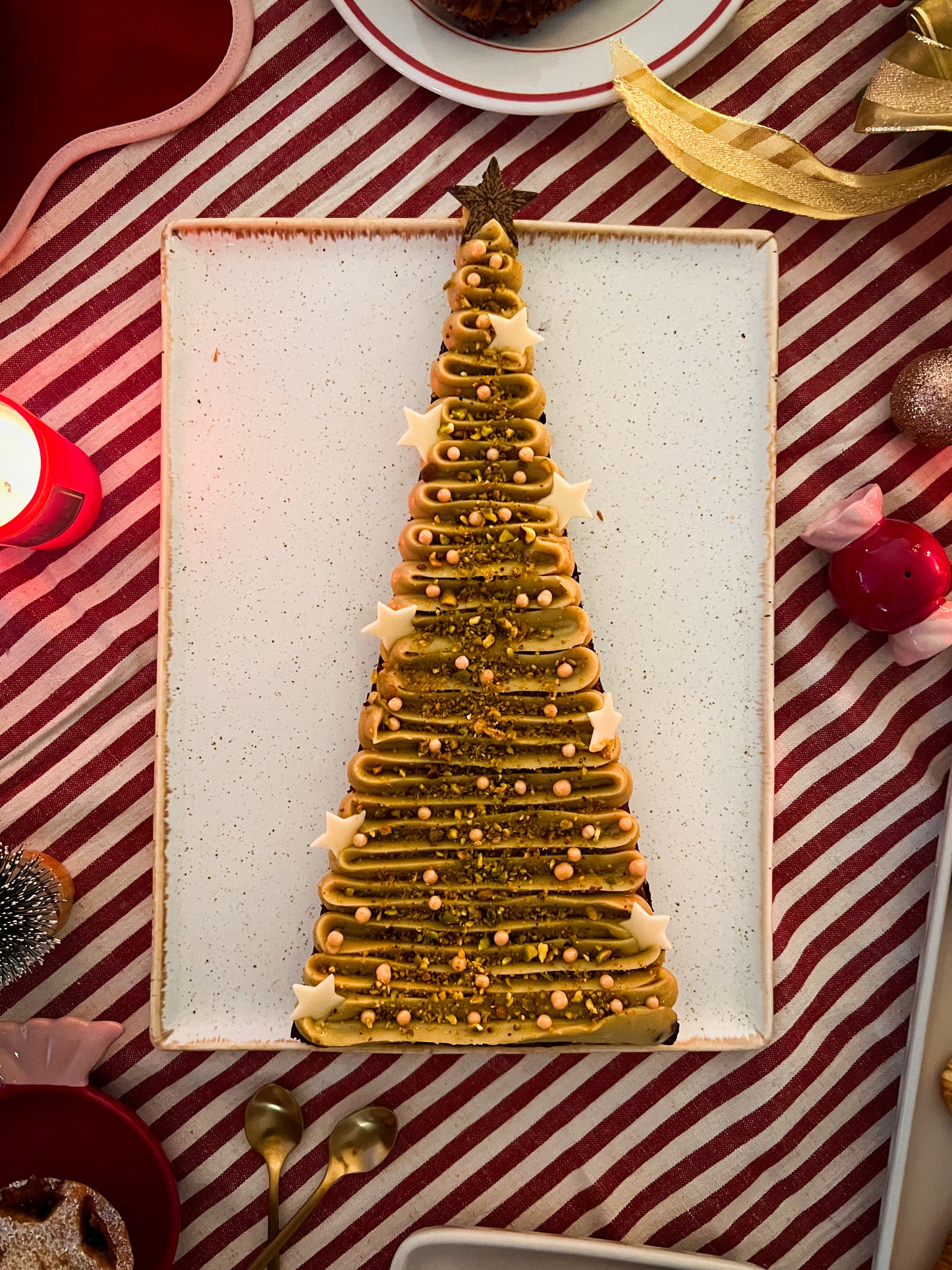 Giant Pistachio & Chocolate Brownie Tree